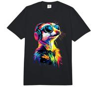 Suricata con Gafas de Sol Colorido Popart Suricata Lindo Comfort Colors Adult Heavyweight T-Shirt