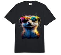 Suricata con Gafas de Sol Colorido Popart Suricata Lindo Comfort Colors Adult Heavyweight T-Shirt