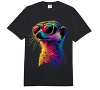Suricata con Gafas de Sol Colorido Popart Suricata Lindo Comfort Colors Adult Heavyweight T-Shirt