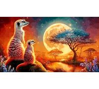 Suricata Papel Reciclado Juego de Puzzle 1000 Piezas Desafío de Juego Educativo Regalo Divertido & Actividad en casa para Adultos 38x52cm/1000pcs