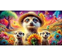 Suricata Papel Reciclado Puzzle 1000 Piezas Juegos educativos Juego Familiar Divertido & desafiante Idea Adultos y niños 38x52cm/1000pcs