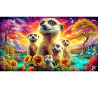 Suricata Puzzle para Adultos 1000 Piezas Juego Familiar Divertido & desafiante Juego de Puzzle Desafío de Juego Educativo para Adultos 70x50cm/1000pcs