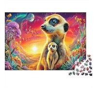 Suricata Rompecabezas DIY De 1000 Piezas Cartón Dunas cósmicas al Atardecer Entrenamiento Cognitivo, Actividad Indoor, Familia Y Parejas 52x38cm/1000pcs