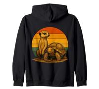 Suricata Tortuga Retro Animal Friends Sudadera con Capucha