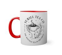 Suriel Tea Co Acotar Court Of Thorns And Roses Taza de color roja con mango a juego taza 330ml