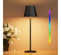 Suright Lámpara de Mesa Sin Cable con 3 Temperaturas de Color+RGB, Lámpara de Noche Recargable Brillo Ajustable, 2 Alturas Ajustables, IP54 Impermeable para Dormitorio, Sala, Restaurante, Camping