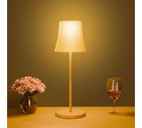 Suright Lamparas de Mesa Sin Cable con Función de Memoria,3 Temperaturas Color+RGB,Brillo Ajustable,Lámpara de Mesita de Noche Recargable,IP54 Impermeable para Dormitorio, Sala, Restaurante, Camping