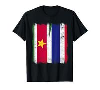 Surinam Tailandia Media Bandera Raíces tailandesas de Surinam Camiseta