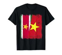 Surinam Vietnam Media Bandera Surinamesa Vietnamita Historia Camiseta