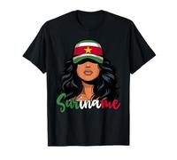 Surinamese Girl Surinam Bandera Orgullosa Surinam Mujeres Camiseta