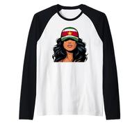 Surinamese Girl Surinam Bandera Orgullosa Surinam Mujeres Camiseta Manga Raglan
