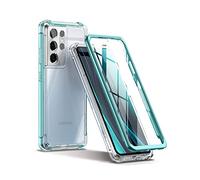 SURITCH - Carcasa para Samsung S21 Ultra 360, Transparente a Prueba de Golpes, Silicona antigolpes, [Ultra Hybrid] Integrale Full Body Protection Funda con protección para cámara Samsung Galaxy S21