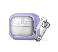 SURITCH Funda Compatible con Samsung Buds 3 Pro/Buds 3 FE (2025)/Buds 3 (2024),Bloqueo Magnético Antishock Cubierta con Kit de Limpieza y Carga Inalámbrica y Carabinero Anillo de Llaves（Púrpura）