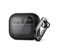 SURITCH Funda Compatible con Samsung Buds 3 Pro/Buds 3 FE (2025)/Buds 3 (2024),Bloqueo Magnético Antishock Cubierta con Kit de Limpieza y Carga Inalámbrica y Carabinero Anillo de Llaves（Negro）