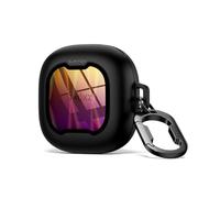 SURITCH Funda Compatible con Shokz OpenFit 2/OpenFit 2+,Bloqueo Magnético Antiimpacto Cubierta de Audífonos con Kit de Limpieza y Carabinero Anillo de Llaves（Brillo Iridiscente）