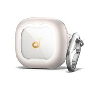 SURITCH Funda Compatible con Soundcore Sport X20,Resistente Protector Auriculares Fundas con Kit de Limpieza y Carabinero Anillo de Llaves(Blanco)