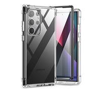 SURITCH Funda para Samsung Galaxy S23 Ultra Carcasa, Protector Pantalla Integrado Carcasa rígida protección híbrida PC + TPU Bumper Goma Protectora Resistente Carcasa para Samsung S23 Ultra-Negro
