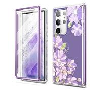 SURITCH Funda para Samsung Galaxy S23 Ultra, [Protector de Pantalla Integrado] [protección de Doble Capa] Protección de Golpes Resistente Cubierta de teléfono para Samsung S23 Ultra Morado Cosmos