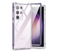 SURITCH Funda para Samsung Galaxy S23 Ultra, Protector Pantalla Integrado Carcasa rígida protección híbrida PC + TPU Bumper Goma Protectora Resistente Carcasa para Samsung Galaxy S23 Ultra-Morado