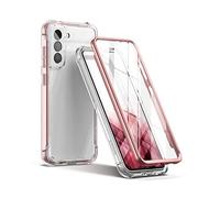 SURITCH Funda Samsung Galaxy S21 FE 360 Grados Transparente y Protector Antigolpes [Ultra Hybrid] Transparent PC Dura Resistente + TPU Silicona Bumper,Doble Cara Carcasa Galaxy S21 FE 6,4 ” - Oro rosa