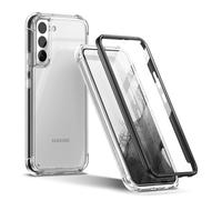 SURITCH - Funda transparente compatible con Galaxy S22 Plus 5G [Protector de pantalla integrado] Carcasa r gida de protecci n completa + TPU suav