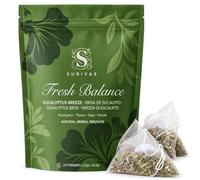 SURIVAE Fresh Balance - Infusión Respiratoria de Tomillo y Eucalipto | Té balsámico con salvia, hinojo y anís verde, para las vías respiratorias y días de frío, sin teína, 25 pirámides, 62,5 g