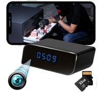 SURKOS Camara Espia WiFi Camuflada, Mini Camara Espia Oculta Reloj, Camara Vigilancia Domicilio (sin Luz de Grabación sin Botones) Totalmente Indetectable 1080P Real, Visión Nocturna No Invansiva