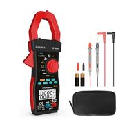 SURLABA Pinza Amperimétrica Digital, 2000V/1000A AC DC Corriente Voltaje LPF Multímetro 6000 Count, NCV Amp Volt Resistencia Capacitancia Frecuencia Probador Continuidad para Industria Fotovoltaica