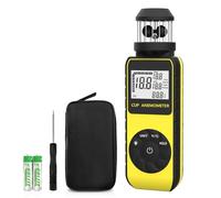 SURLABA Wind Cup Anemómetro para Exterior, Digital Medidor de Velocidad Viento 0.7~42m/s con MAX/AVG Modos & Prueba de Temperatura del Viento, Wind Speed Meter con Brújula para Drones Vela Surf