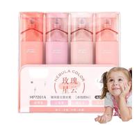 Surligneurs Paillettes - Mignons 4 Pièces Anti-taches Lisses, Stylos Flash Marqueur Couleur, Anti-taches Séchage Rapide, Mignon Papeterie Étudiant, Marqueur Prise Notes Stylo Couleur | Pour Journal Cr