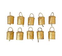 Surluoen 10 Piezas de Campanas Colgantes Vintage Decoraciones NavideñAs Campanas para DecoracióN del Hogar, DecoracióN de Campanas de Vaca con Cuerda Estilo B