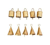 Surluoen 10 Piezas de Campanas Colgantes Vintage Decoraciones NavideñAs Campanas para DecoracióN del Hogar, DecoracióN de Campanas de Vaca con Cuerda Estilo A
