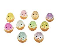 Surluoen 100 Piezas Mini Pollito Luminoso Mini Figuritas en Miniatura de Pollito de Resina Luminosas Figuritas de Pollito en Miniatura Que Brillan Tiny Chick