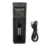 Surluoen 18650 Cargador de Batería 26650 USB Inteligente Níquel Hidrógeno AA AAA 21700 Cargador de Batería de Litio de Ranura Única