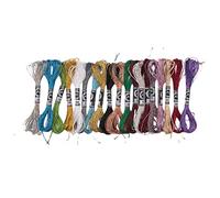 Surluoen 19 Piezas Hilos de Madeja de Bordado MetáLico Hilo de Bordar con Brillo de Hilo de Bordar Multicolor Hilo de Punto de
