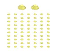 Surluoen 2000 pcs Arte de clavo de estras de cristal de acrilico de granos de espalda (amarillo de limon)