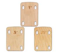 Surluoen 3 Piezas CuñAs De Cuello De Guitarra, Madera De Arce Macizo ProteccióN De CuñA De Cuello De Guitarra 0,25, 0,5 Y 1 Herramienta De Placa De Cuello De Guitarra