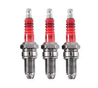 Surluoen 3 Piezas D8TC 3 Bujía del Electrodo, Bujía De Carreras con 3 para CG 125 150 200Cc CF250 Motococleta Scooter ATV Quads
