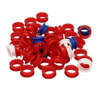 Surluoen 50 Piezas de Anillos de Dedo de Silicona para Cualquier Inserto de Tijeras Herramientas de Peinado de Corte de Cabello Accesorios Mezclar Colores