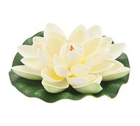 Surluoen 6 Piezas de Flores de de Espuma Flotante Artificial,con Adornos de NenúFar, Marfil,para Patio Pond Pool Aquarium Home Garden Wedding DecoracióN de Vacaciones