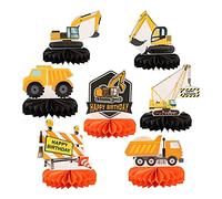 Surluoen 7 Piezas CamióN Decoraciones para Fiestas TemáTicas ConstruccióN de Abeja Centros de Mesa Toppers de Mesa para NiñOs Fiesta TemáTica de CumpleañOs
