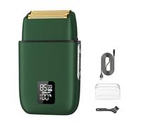Surluoen Afeitadora de Láminas, Afeitadora para Hombres con de Láminas Ultrafinas, Afeitadora para Hombres Resistente Al Agua IPX7 con Control de 3 Velocidades Verde