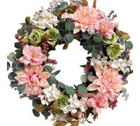 Surluoen Artificial Verano de Rosas de Seda de A Otoño para Puerta de Entrada Jardín Fiesta Pared del Hogar
