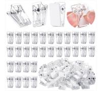 Surluoen Clips Autoadhesivos, 100 Piezas de Clips de Plástico para Colgar en la Pared para la Oficina, el Hogar y la Escuela.