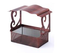 Surluoen Comedero para Pájaros de Ventana, Comedero para Pájaros de Metal con Cadena para Colgar Al Aire Libre, Comederos para Pájaros Silvestres Al Aire Libre