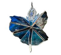 Surluoen Dama Baile Vidrieras Spinner Decoración Colgante Al Aire Libre Decoraciones de Jardín Viento Spinner Ouddoor Mariposa A