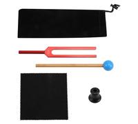 Surluoen Dipasón de 432 Hz con Martillo, para Terapia de Curación con Sonido Curativo y Yoga, Diapasón de Aleación de Aluminio Rojo