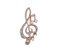 Surluoen Elegante Nota De La Música Broche para Las Mujeres La Niña Accesorios De Vestido Broche De Cristal De Broche De Diamantes De Imitación 5.6Cmx3Cm