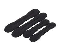 Surluoen Fabricante de Moño Mágico (2 Pequeños, 2 Grandes) Moldeador de Moño de Esponja de Espuma Accesorios Para El Cabello (Negro)