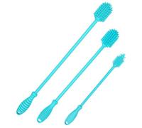 Surluoen Juego de 3 Cepillos Limpiadores de de Silicona, Cepillos de Limpieza de de para Recipientes de Cuello Estrecho, de Agua